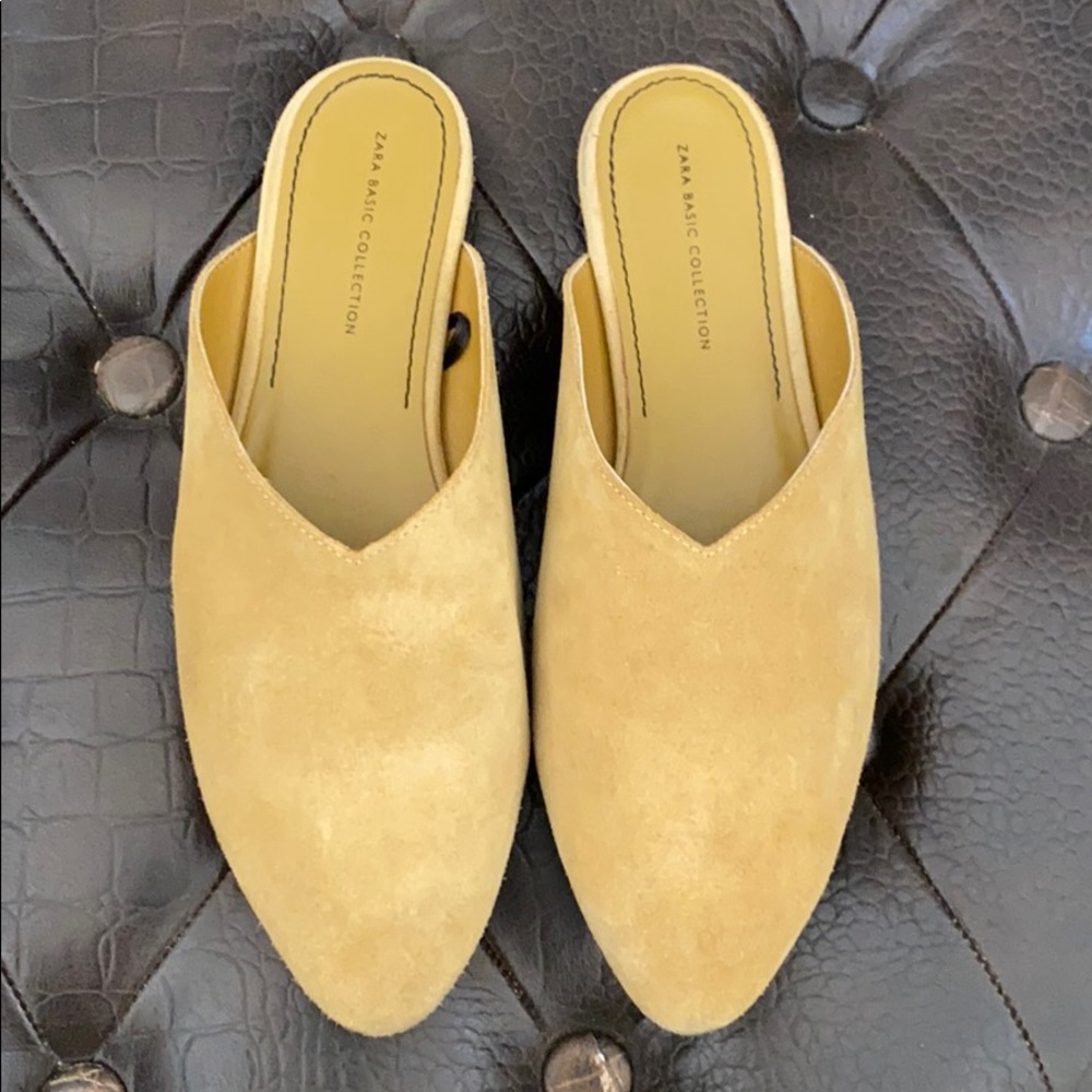 Zara yellow mules